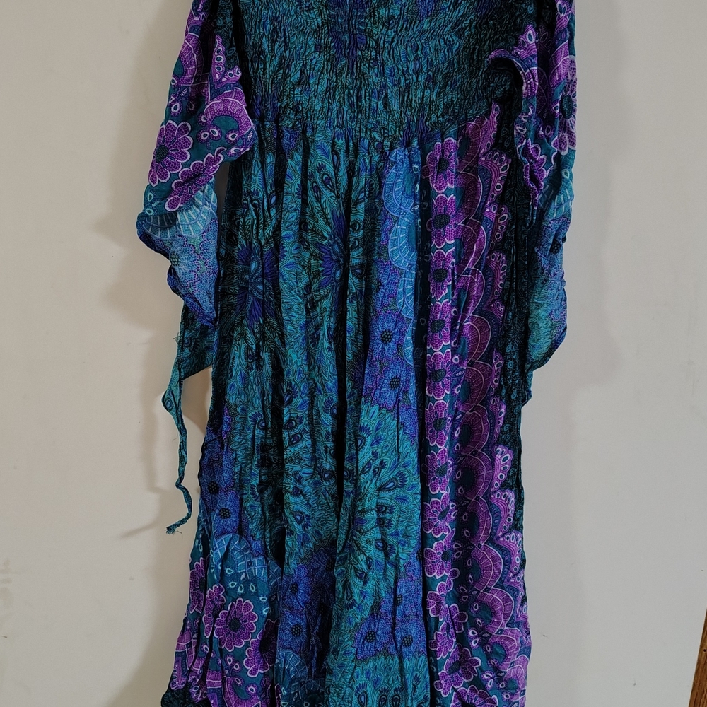 Vibrant Blue and Purple Sundress Or Skirt